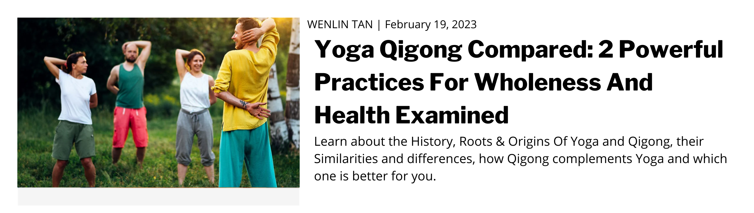 Yoga Qigong compared